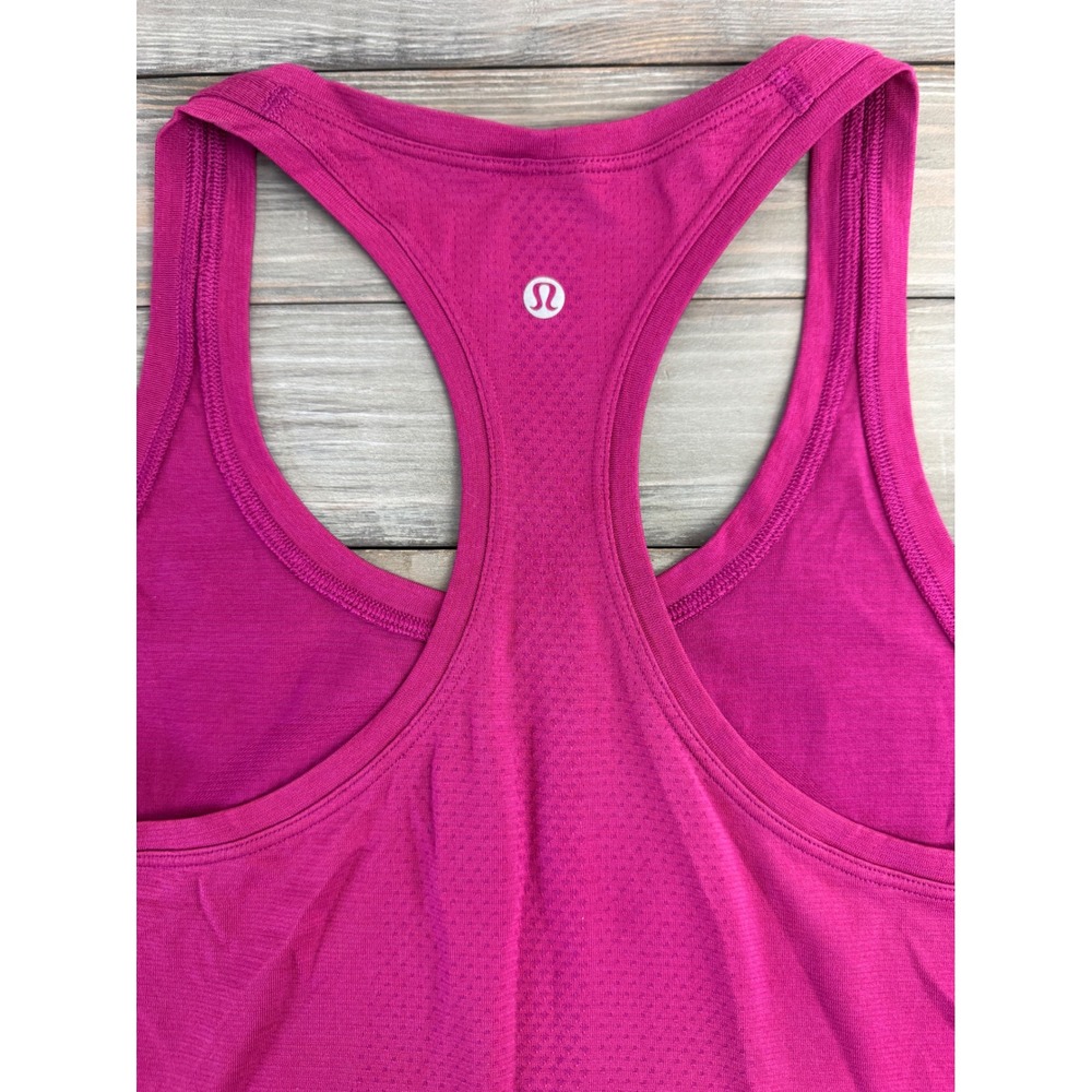 Lululemon Swiftly Tech Racerback Tank Top 2.0 Magenta Pink Size 8 Athletic Yoga - Picture 4 of 11
